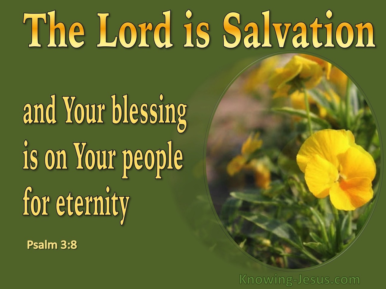 Psalm 3:8 The Lord Is Salvation (green)